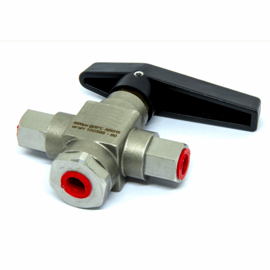 Válvula De 3 Vias 1/4 Npt 6000 Psi Aspro Para Surtidor Gnc